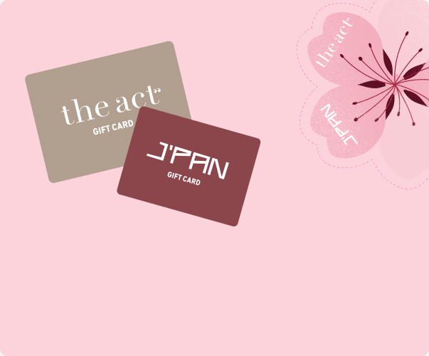 Подарочные карты The Act и J'PAN